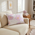 Lilac and Peach Blooms Throw Pillow - Hillcroft Home