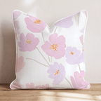 Lilac and Peach Blooms Throw Pillow - Hillcroft Home