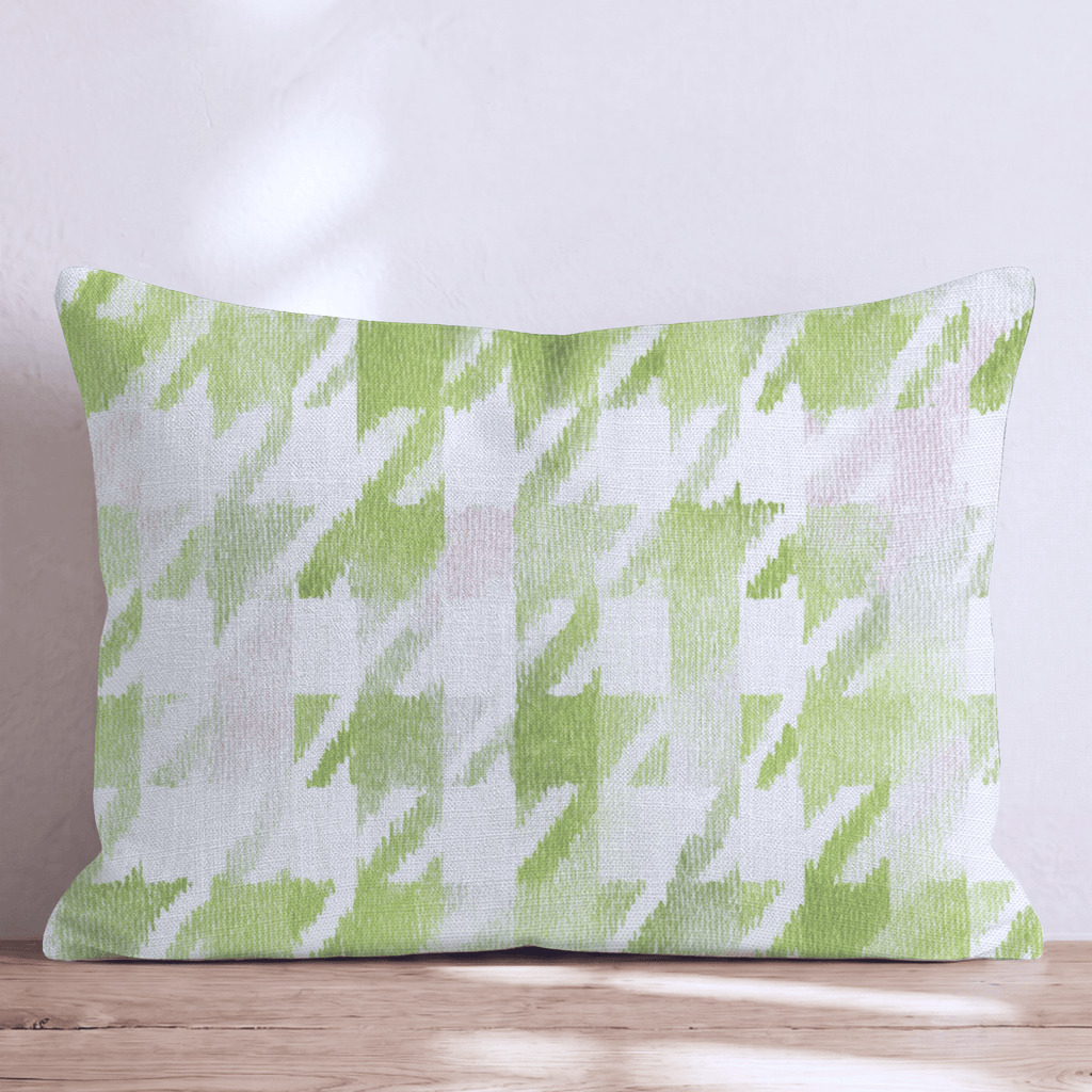 Lily Pad Houndstooth Throw Pillow - Hillcroft Home