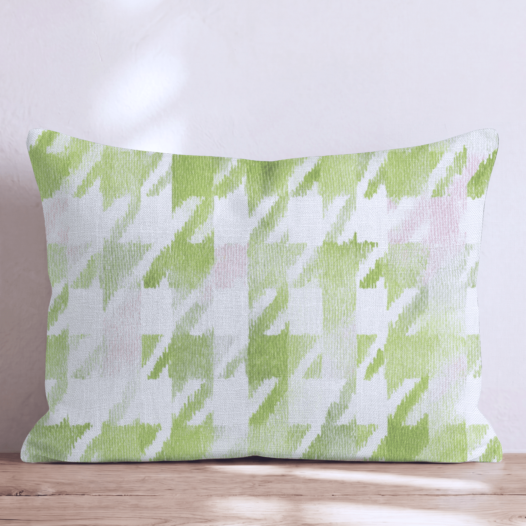 Lily Pad Houndstooth Throw Pillow - Hillcroft Home