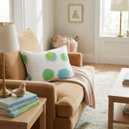 Lime Dots Throw Pillow - Hillcroft Home