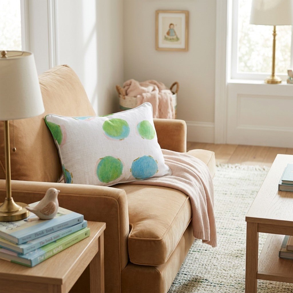 Lime Dots Throw Pillow - Hillcroft Home