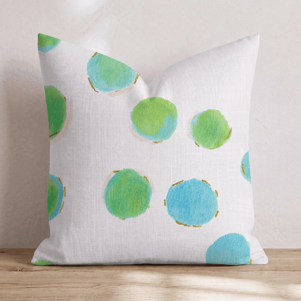 Lime Dots Throw Pillow - Hillcroft Home