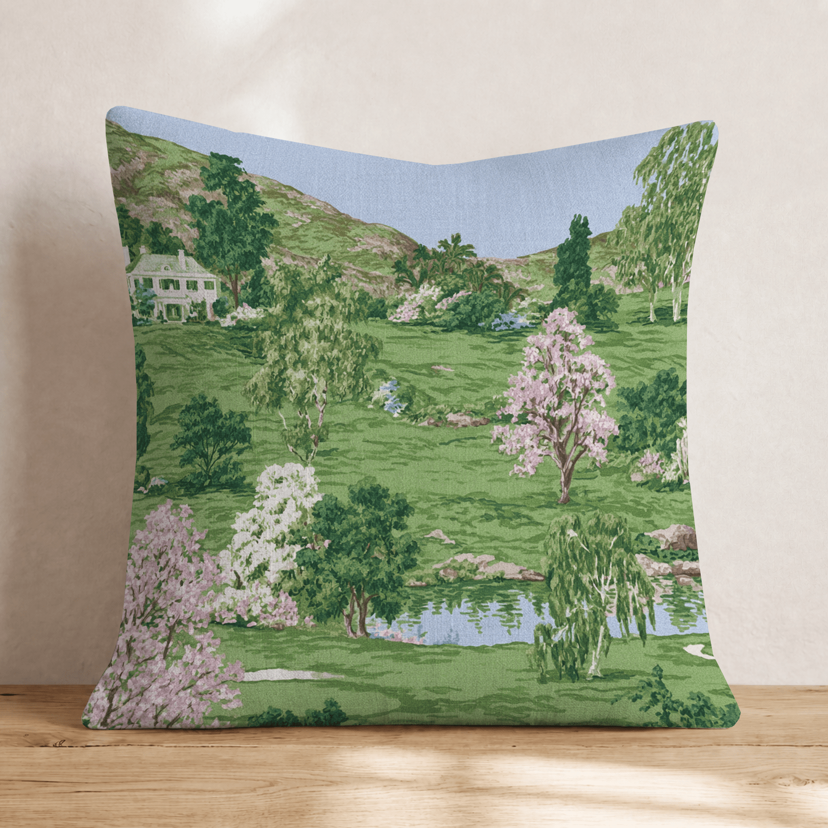 Linden Greens Throw Pillow - Hillcroft Home