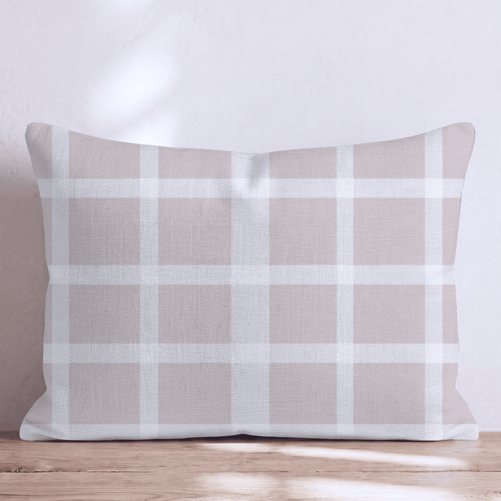 Linen Buffalo Check Throw Pillow - Hillcroft Home