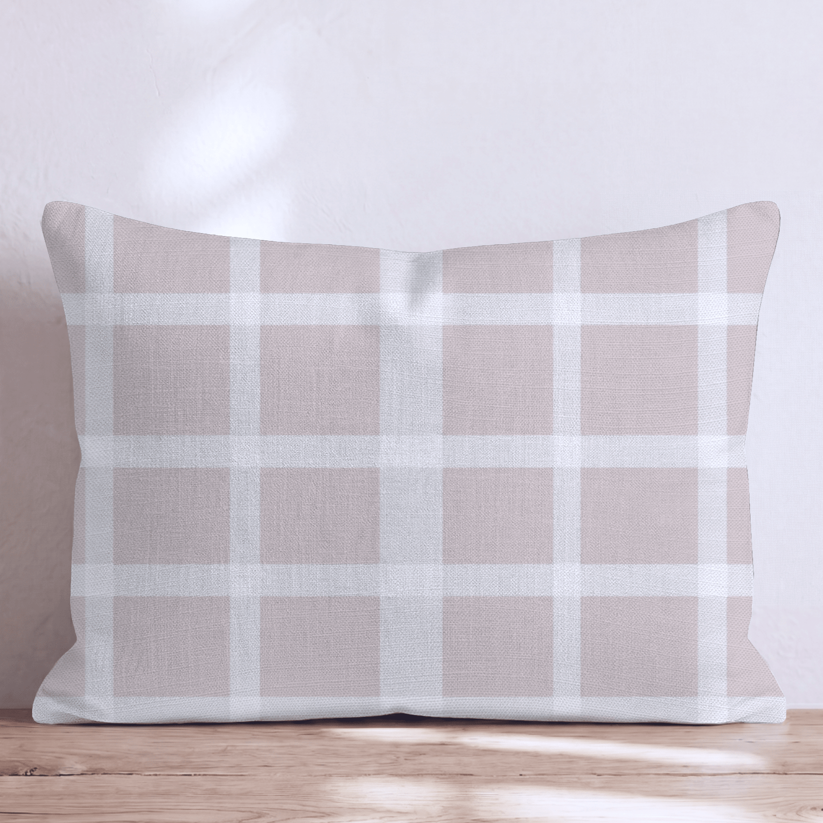 Linen Buffalo Check Throw Pillow - Hillcroft Home