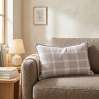 Linen Buffalo Check Throw Pillow - Hillcroft Home