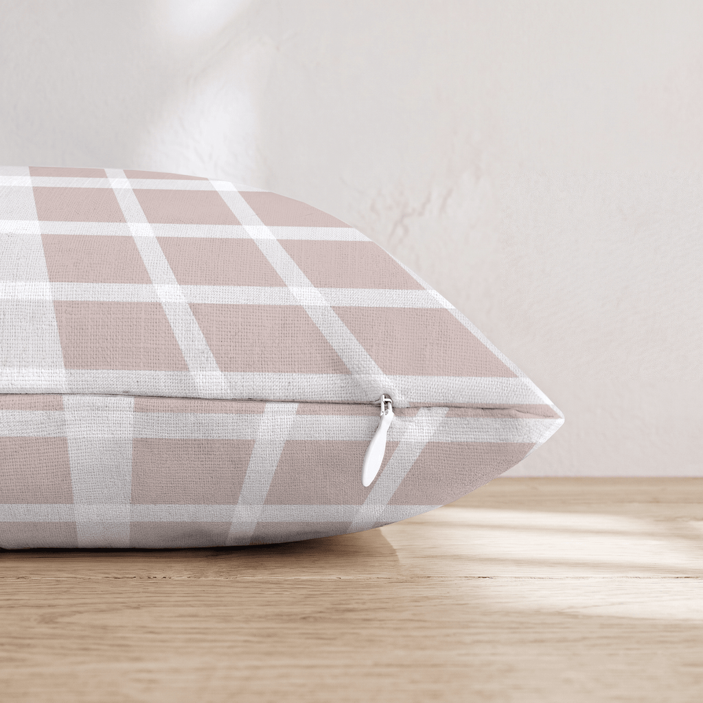 Linen Buffalo Check Throw Pillow - Hillcroft Home