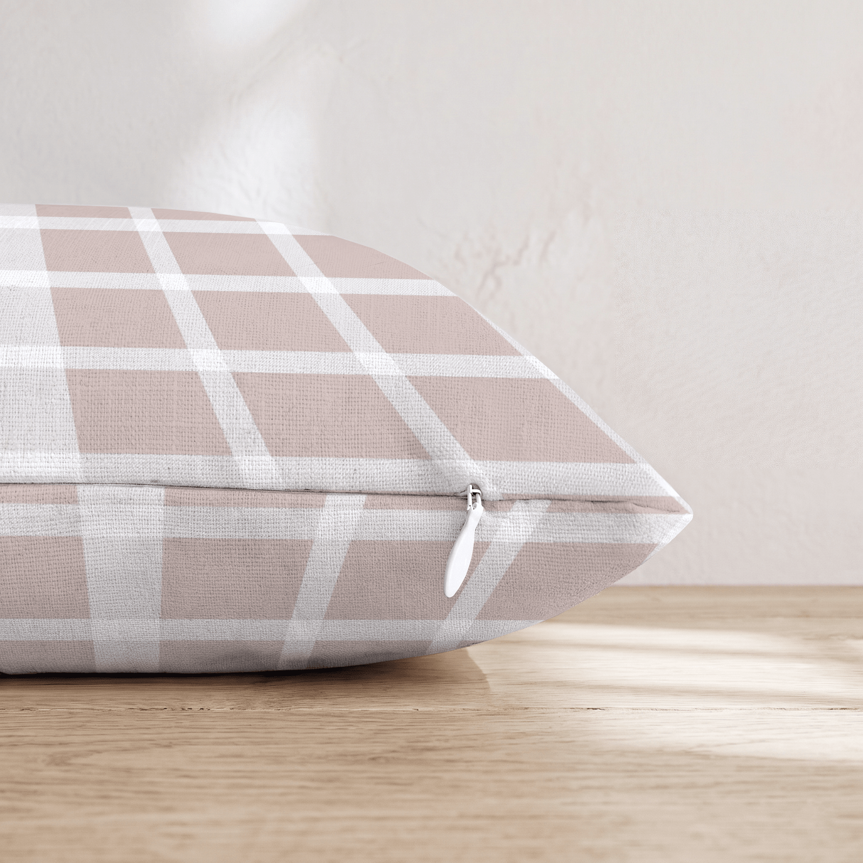 Linen Buffalo Check Throw Pillow - Hillcroft Home