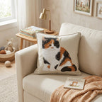 Linen Calico Throw Pillow - Hillcroft Home