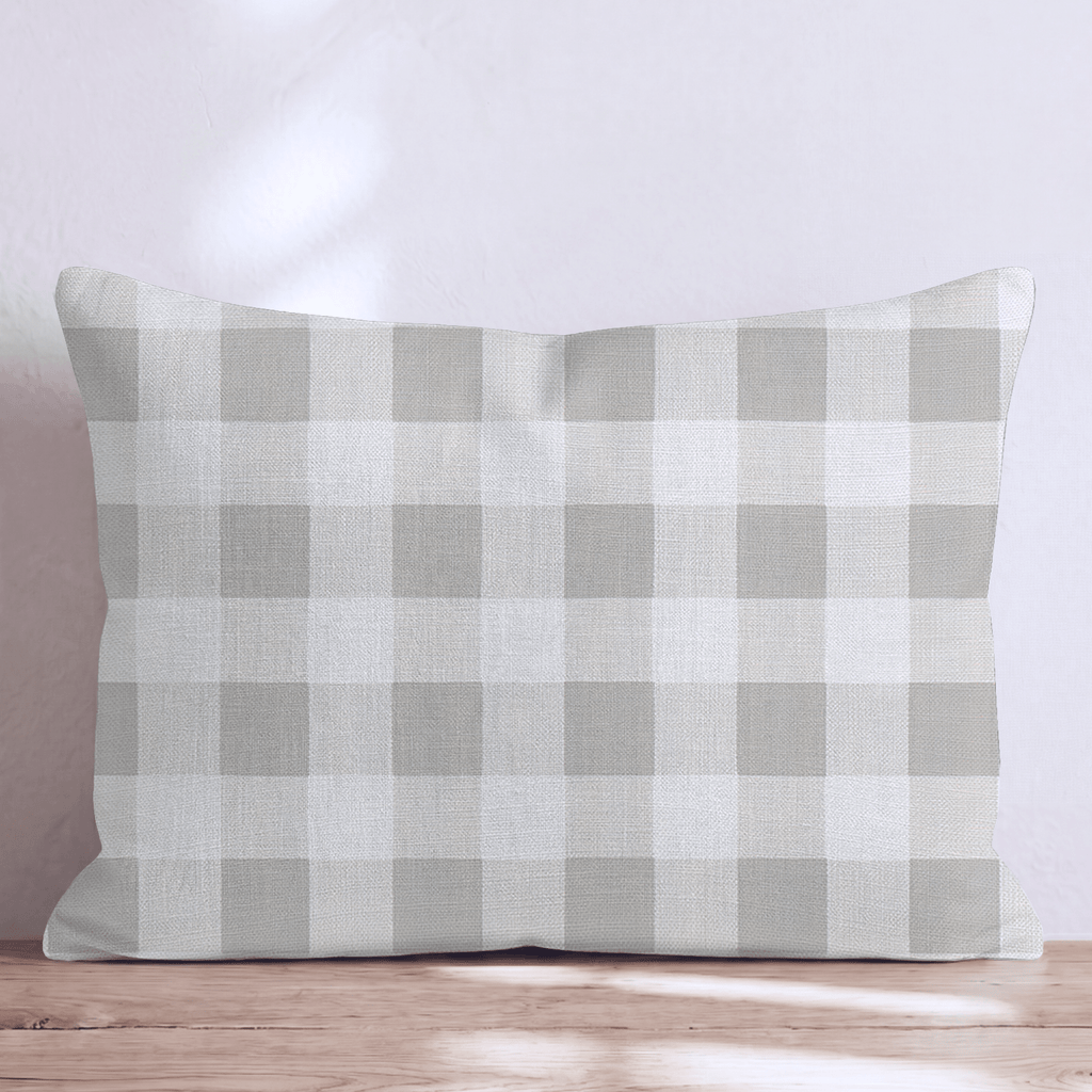 Linen Gingham Throw Pillow throw pillow - Hillcroft Home