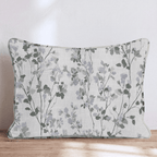 Linen Lilac Branch Throw Pillow throw pillow - Hillcroft Home