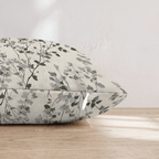 Linen Lilac Branch Throw Pillow throw pillow - Hillcroft Home