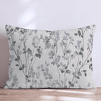 Linen Lilac Branch Throw Pillow throw pillow - Hillcroft Home