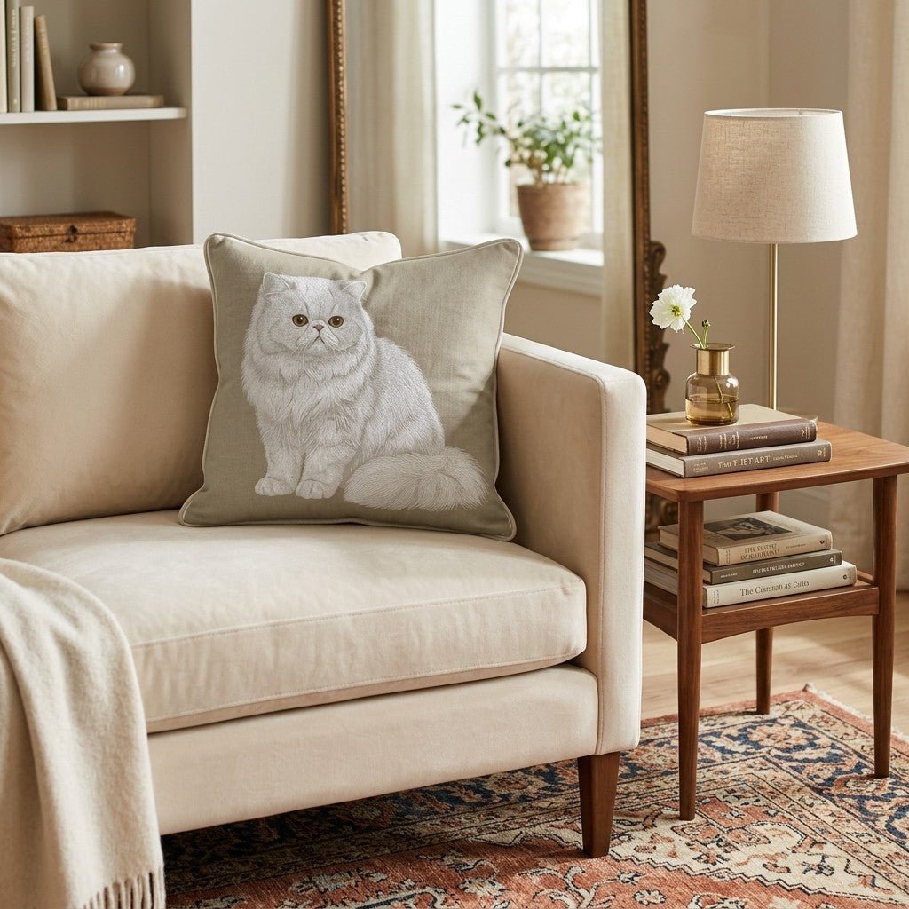 Linen Persian Throw Pillow - Hillcroft Home