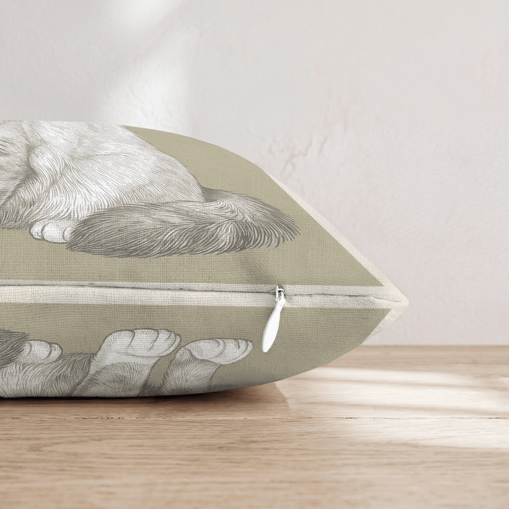 Linen Ragdoll Throw Pillow - Hillcroft Home