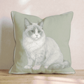 Linen Ragdoll Throw Pillow - Hillcroft Home