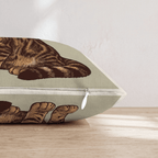 Linen Tabby Throw Pillow - Hillcroft Home