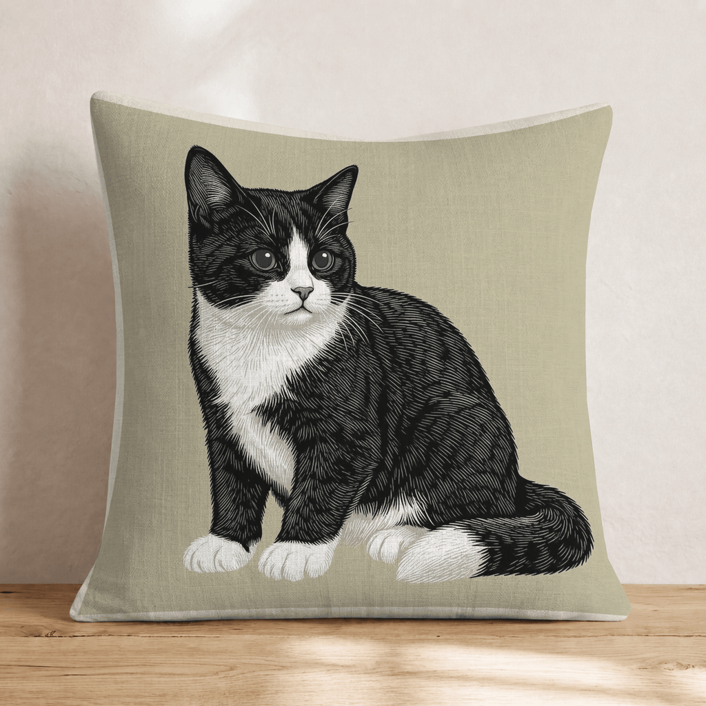 Linen Tuxedo Throw Pillow - Hillcroft Home