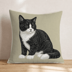 Linen Tuxedo Throw Pillow - Hillcroft Home