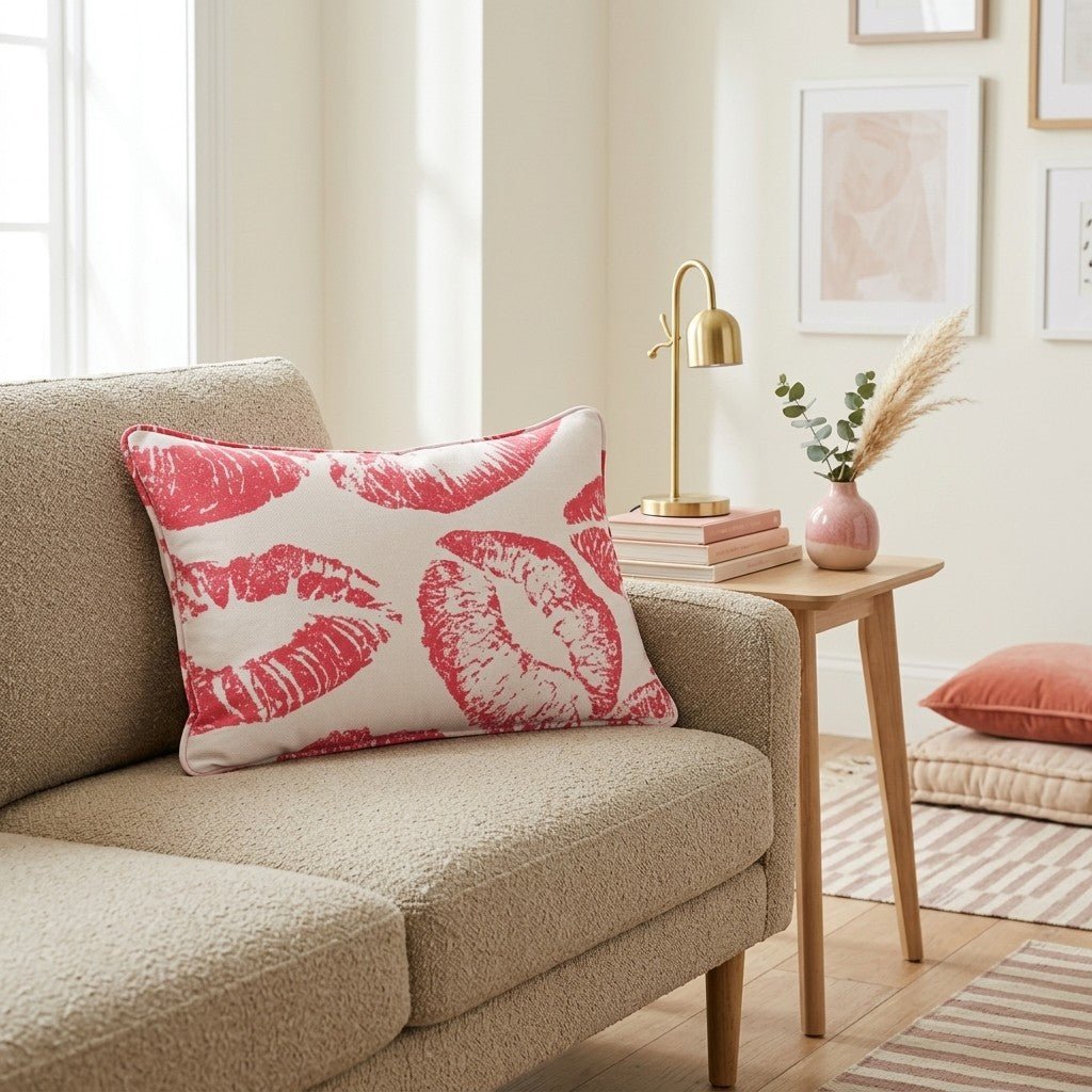 Lip Service Throw Pillow - Hillcroft Home