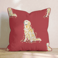 Lit Up Golden Retrievers Throw Pillow - Hillcroft Home