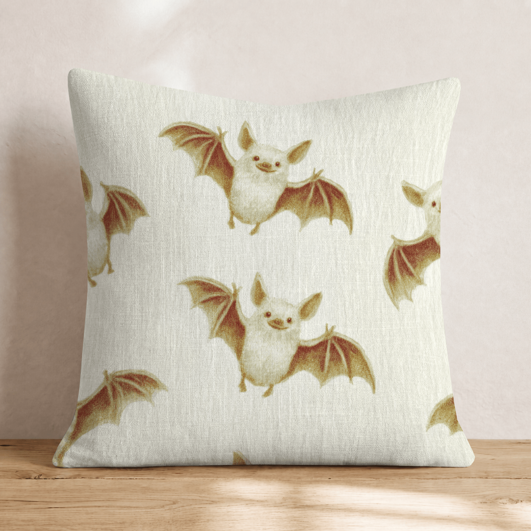 Little Cream Bats Throw Pillow - Hillcroft Home