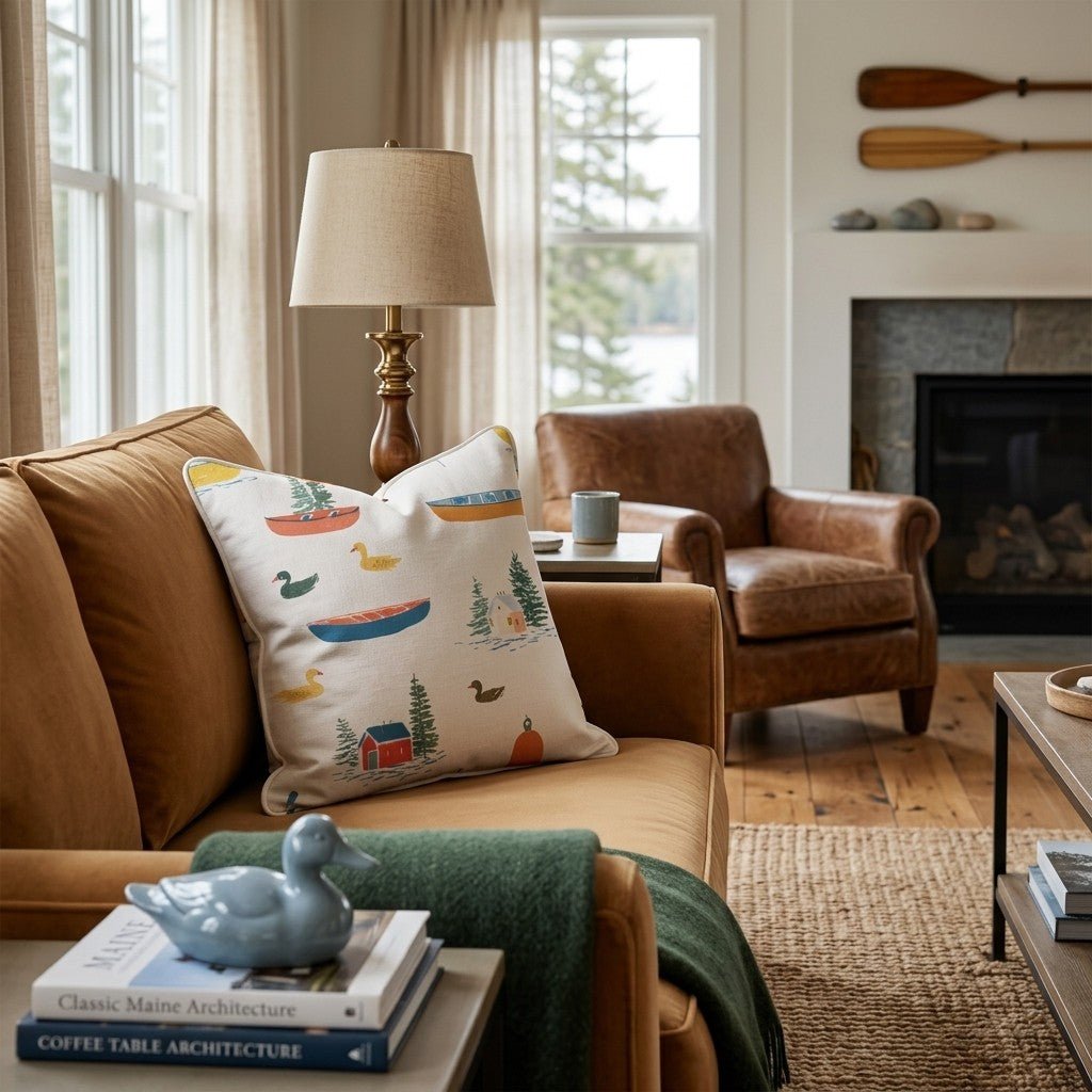 Little Fisherman Throw Pillow - Hillcroft Home