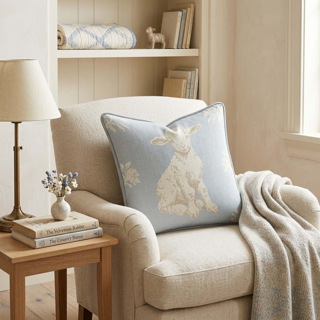 Little Lamb Throw Pillow - Hillcroft Home