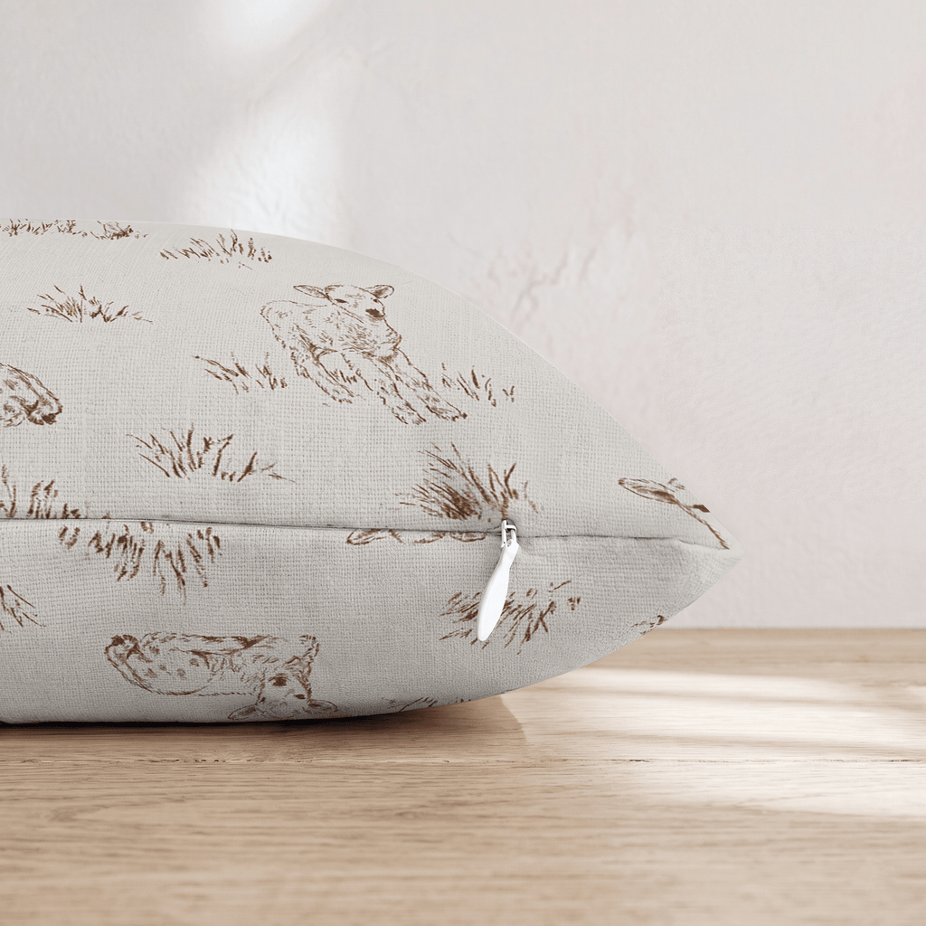 Little Lambs Throw Pillow - Hillcroft Home