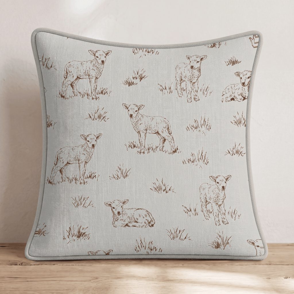 Little Lambs Throw Pillow - Hillcroft Home