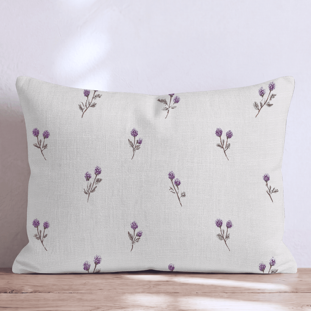 Little Purple Floral Throw Pillow - Hillcroft Home