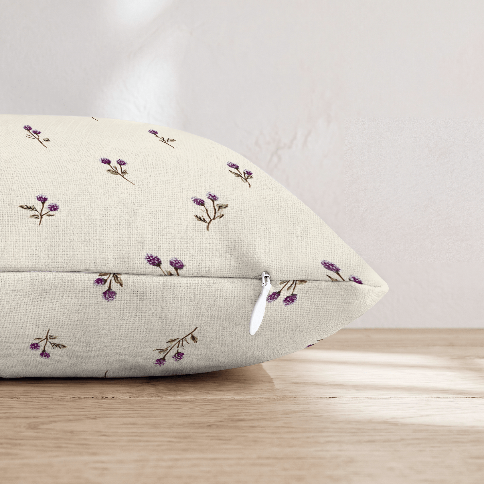 Little Purple Floral Throw Pillow - Hillcroft Home