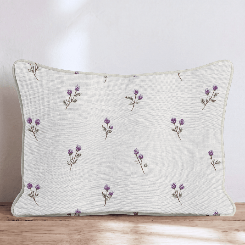 Little Purple Floral Throw Pillow - Hillcroft Home