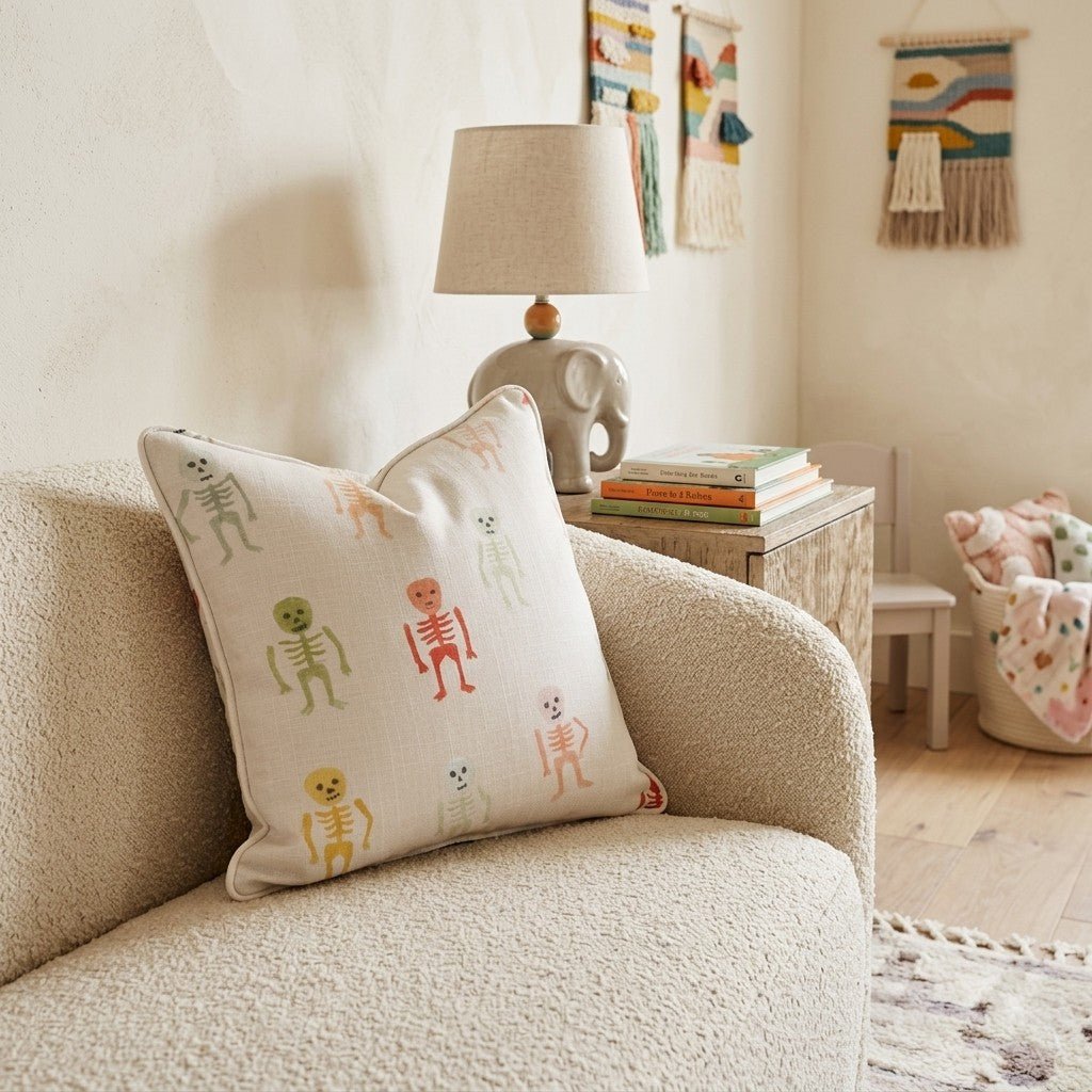 Little Skeletons Throw Pillow - Hillcroft Home