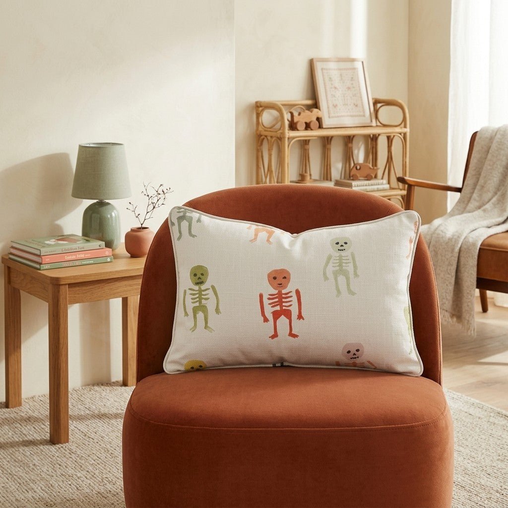 Little Skeletons Throw Pillow - Hillcroft Home