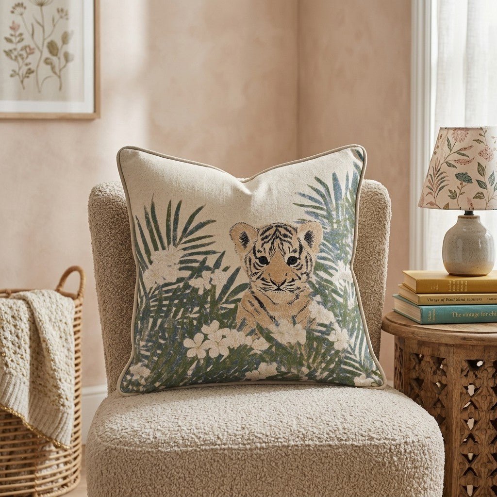 Little Tiger Throw Pillow - Hillcroft Home