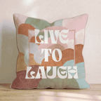 LIVE TO LAUGH Throw Pillow - Hillcroft Home