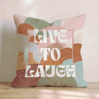 LIVE TO LAUGH Throw Pillow - Hillcroft Home