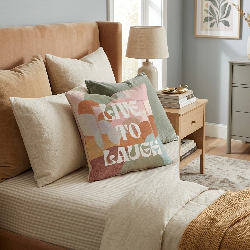 LIVE TO LAUGH Throw Pillow - Hillcroft Home