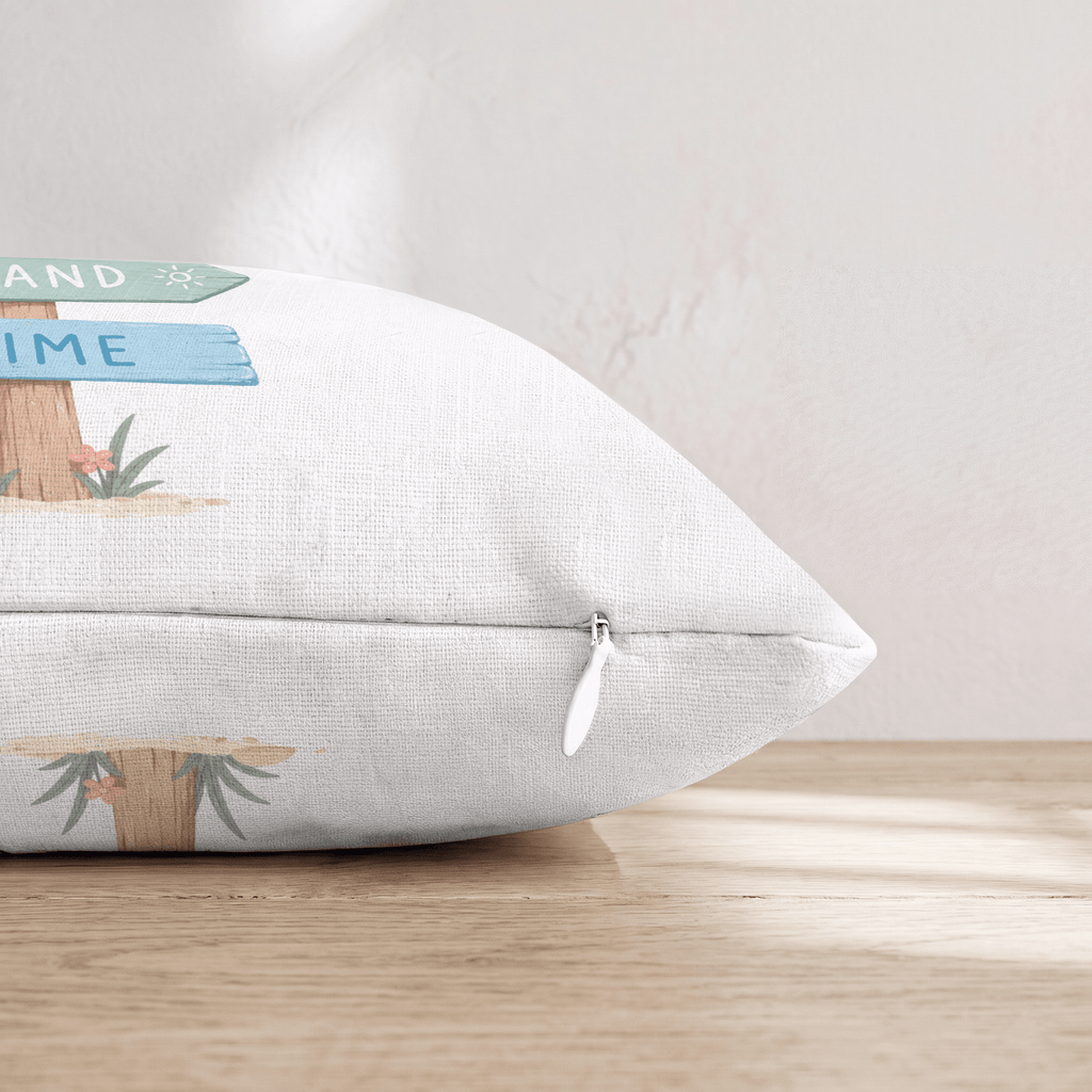 Living on Island Time Throw Pillow - Hillcroft Home