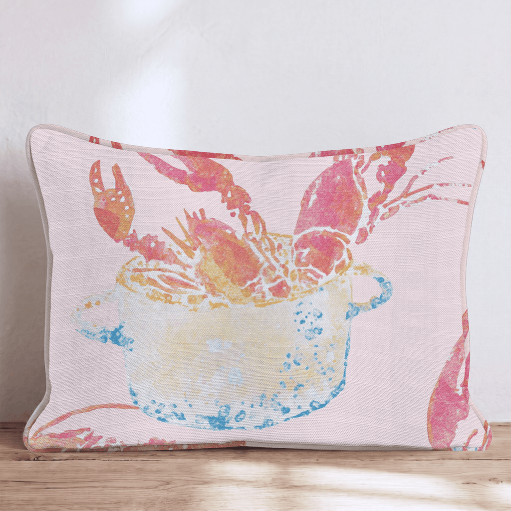 lobster dinner Throw Pillow - Hillcroft Home