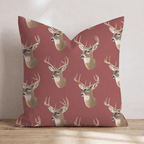 Lodge Whitetails Throw Pillow - Hillcroft Home
