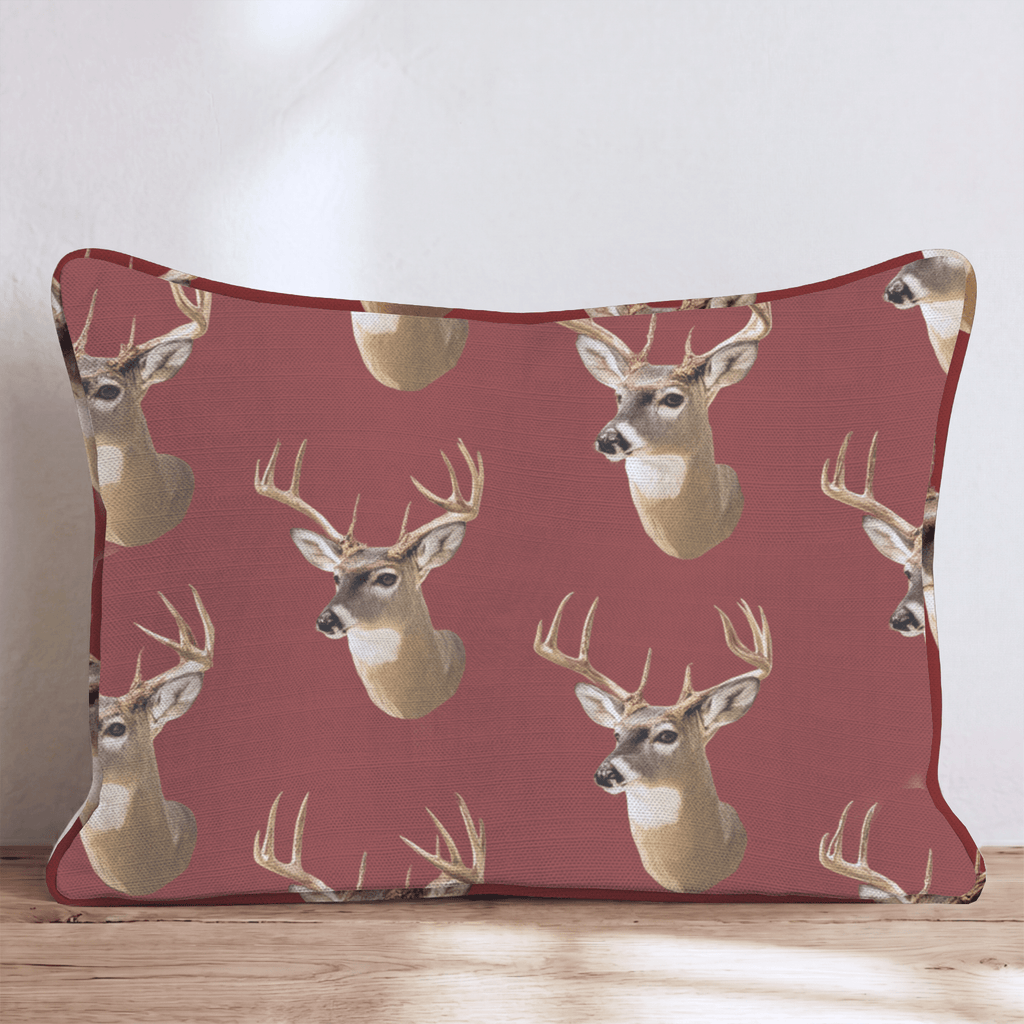 Lodge Whitetails Throw Pillow - Hillcroft Home