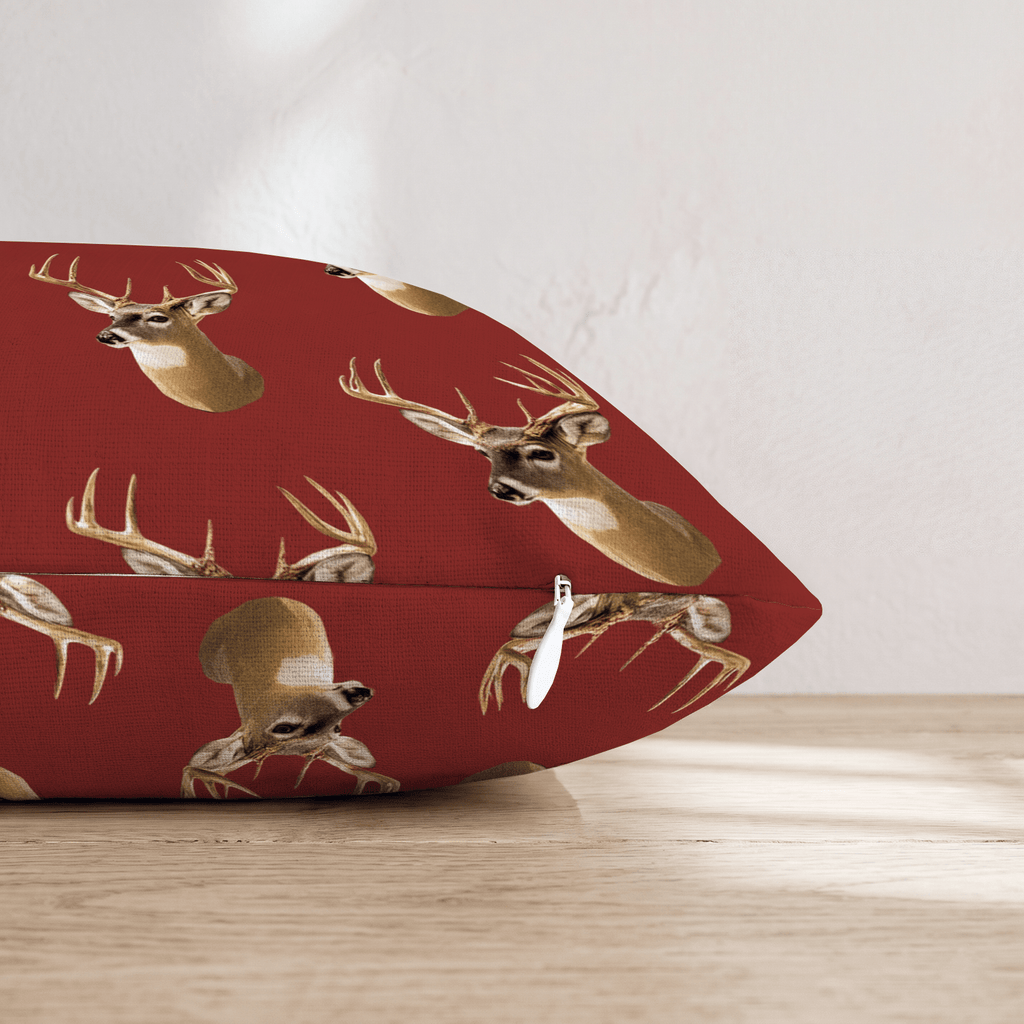 Lodge Whitetails Throw Pillow - Hillcroft Home