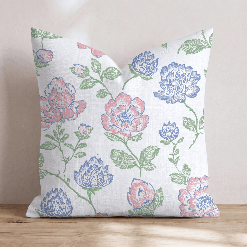Logan Blossoms Throw Pillow - Hillcroft Home