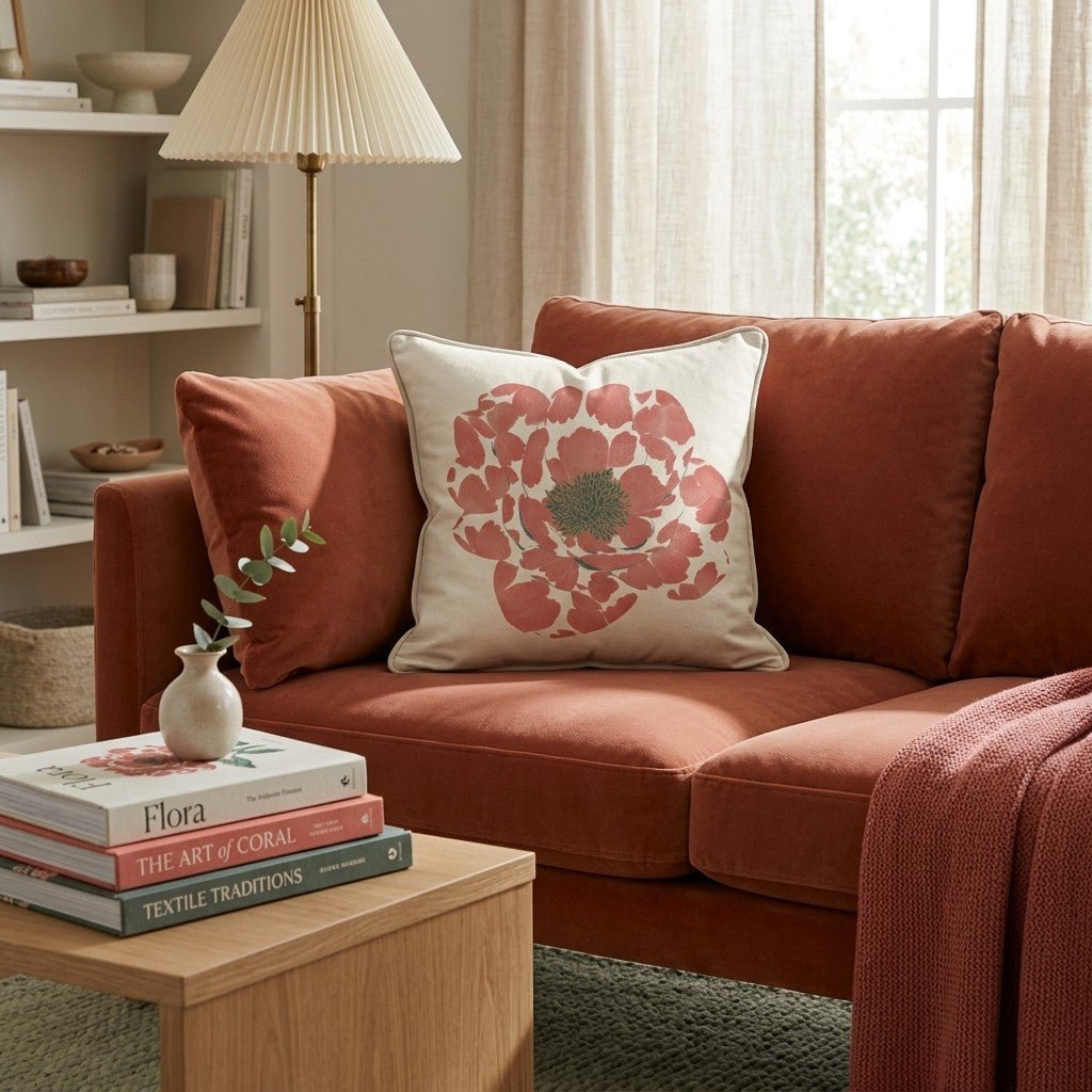 Lone Floral Throw Pillow - Hillcroft Home