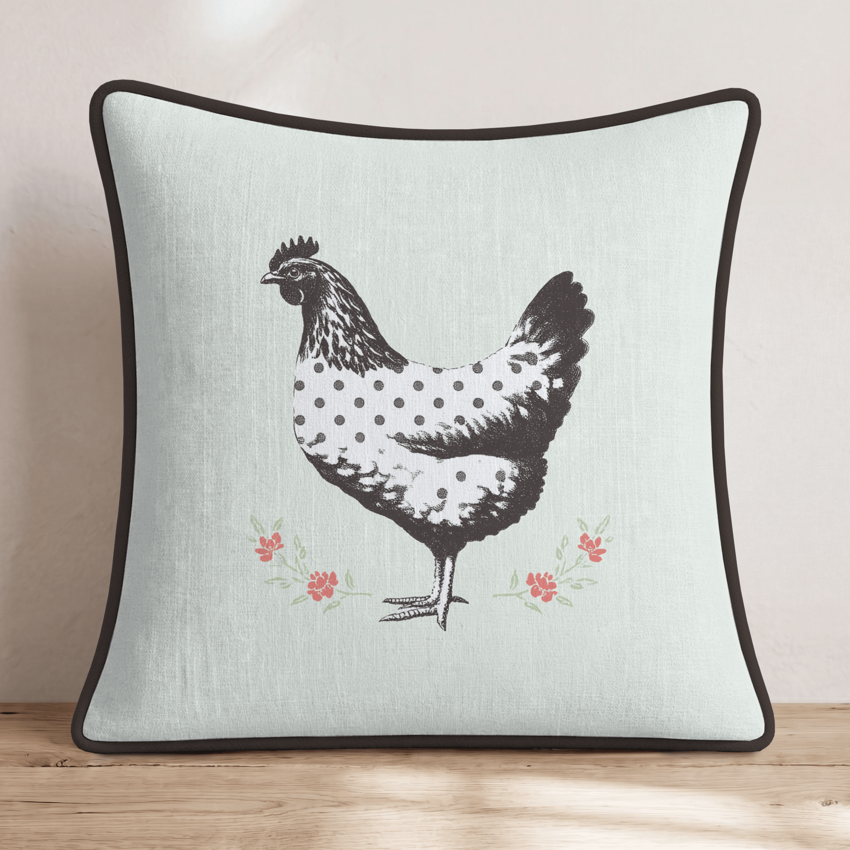 Lone Hen Throw Pillow - Hillcroft Home