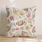 Loose Leaves & Footballs Throw Pillow - Hillcroft Home
