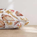Loose Leaves & Footballs Throw Pillow - Hillcroft Home